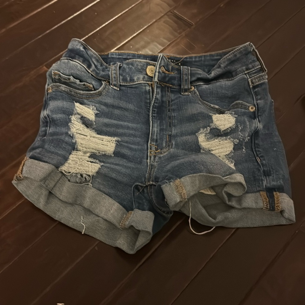 High rise jean shorts